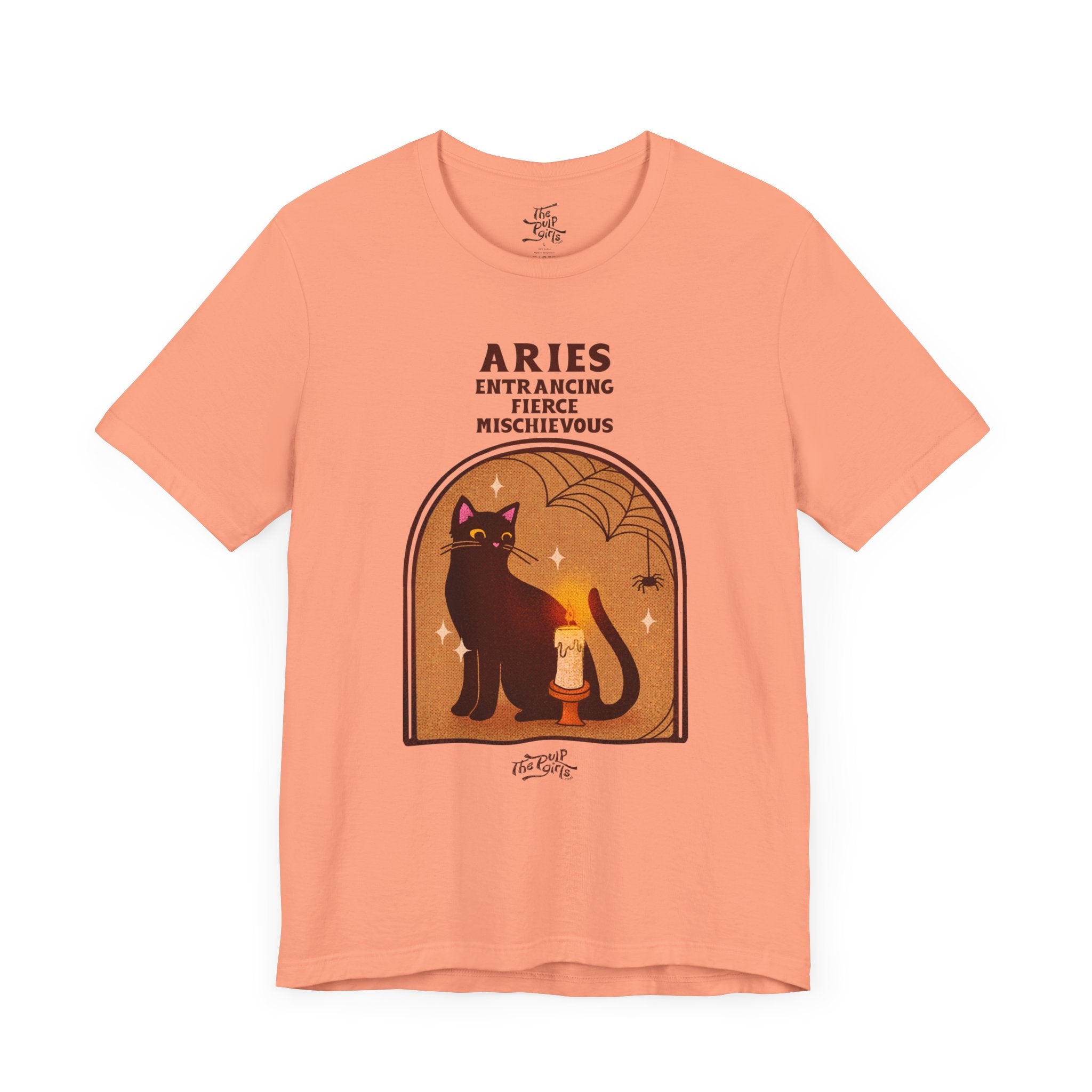 Spooky Aries Cat Astrology Tee