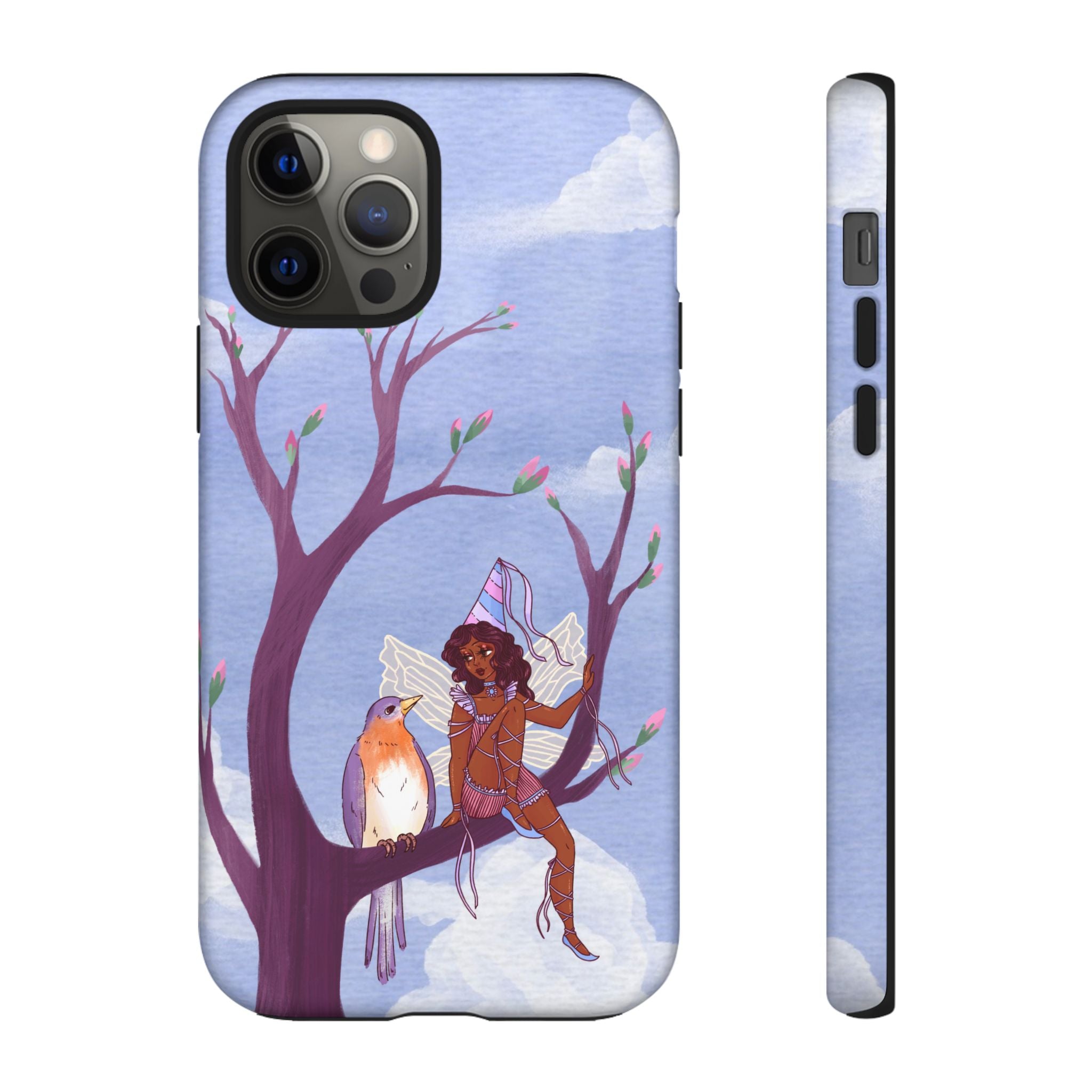 Purple Bird & Fairy Phone Case
