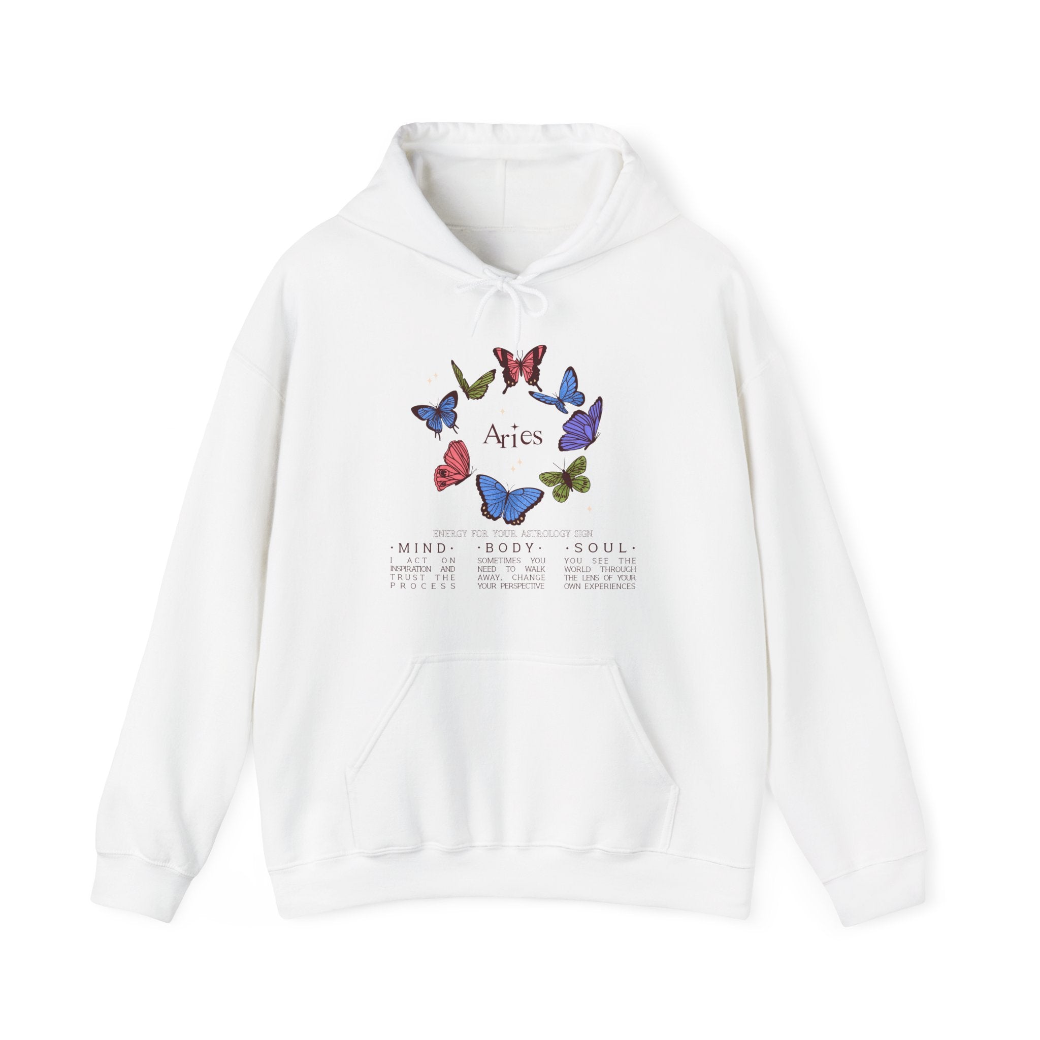Aries Butterfly Astrology Hoodie