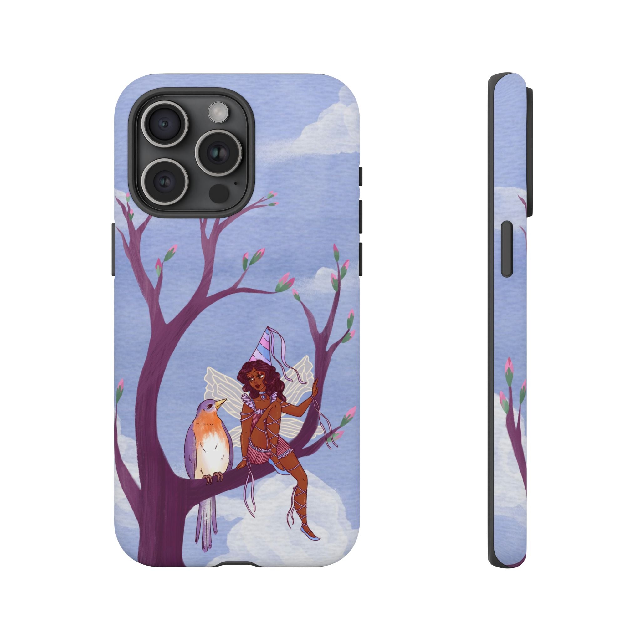 Purple Bird & Fairy Phone Case