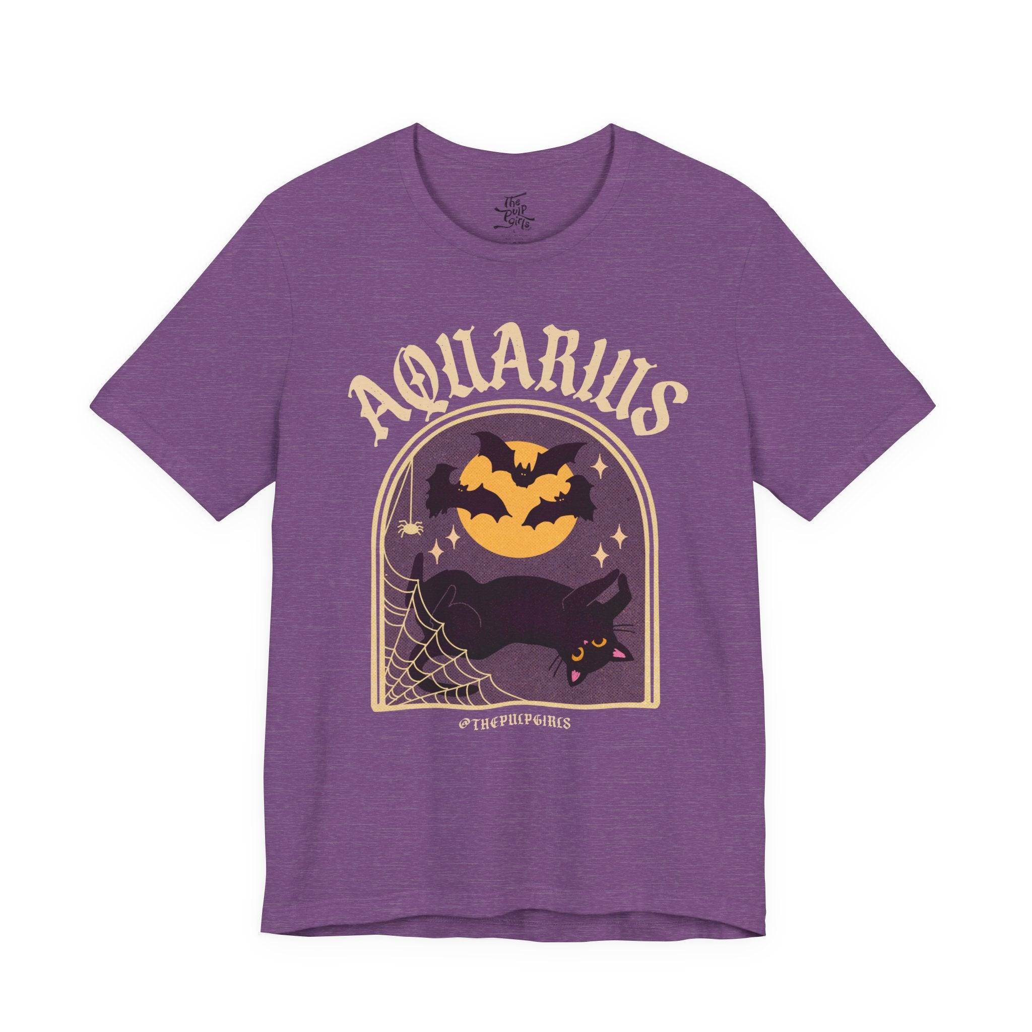 Aquarius Spooky Cat Astrology Tee