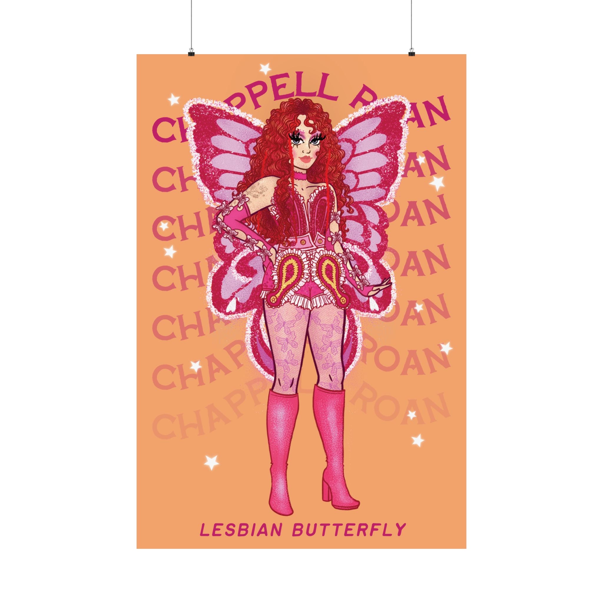 Lesbian Butterfly Chappell Roan Poster