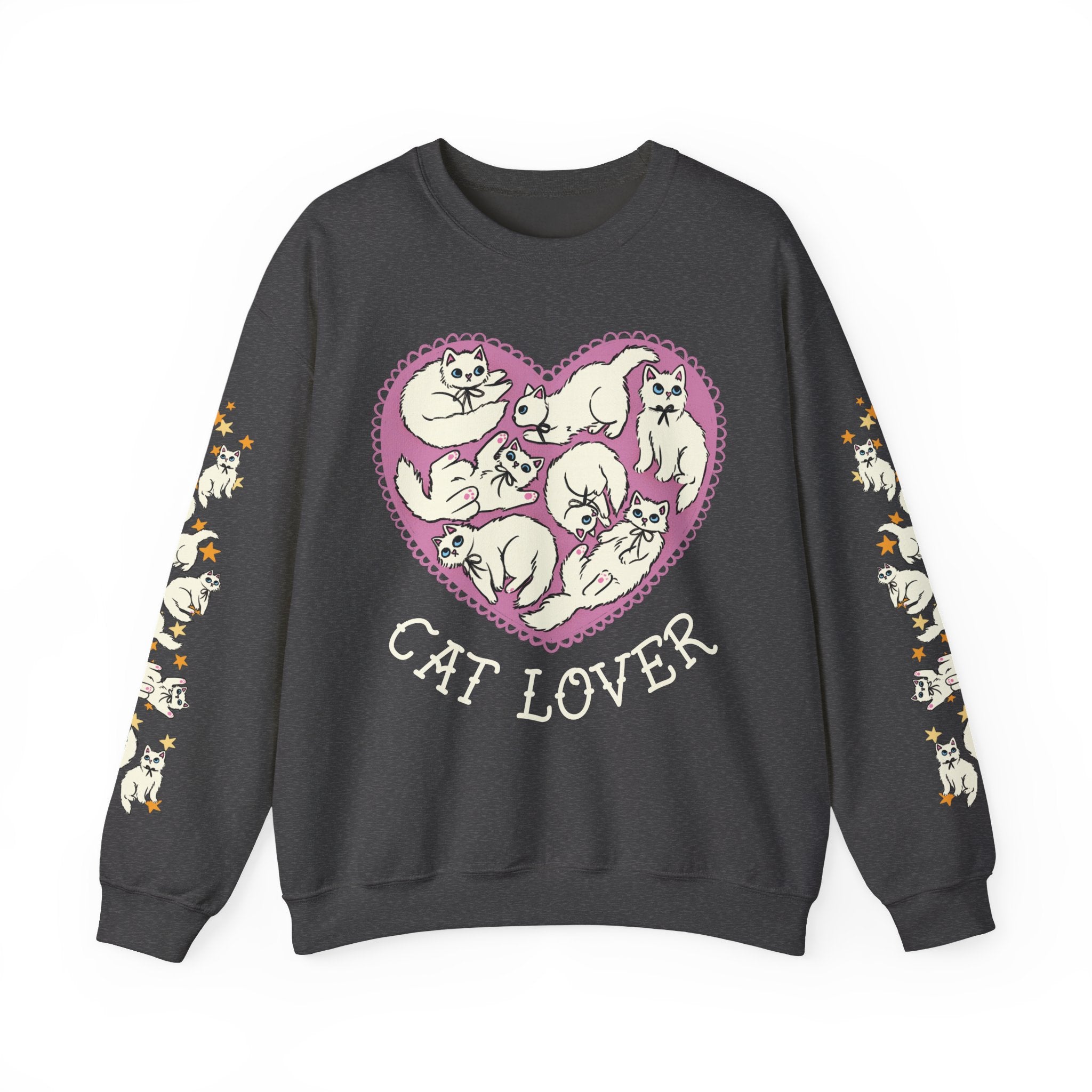 White Cat Lover Crewneck Sweatshirt