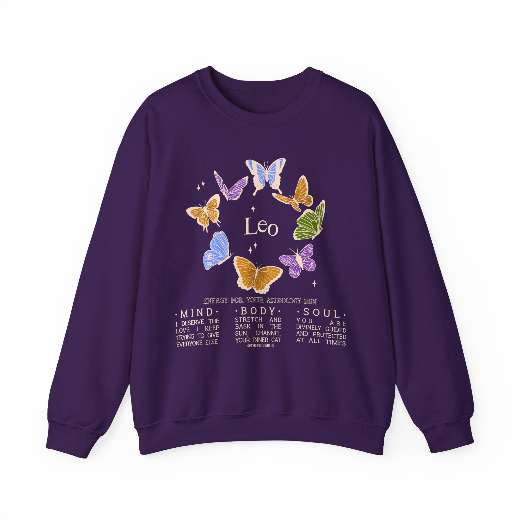 Leo Butterfly Astrology Crewneck