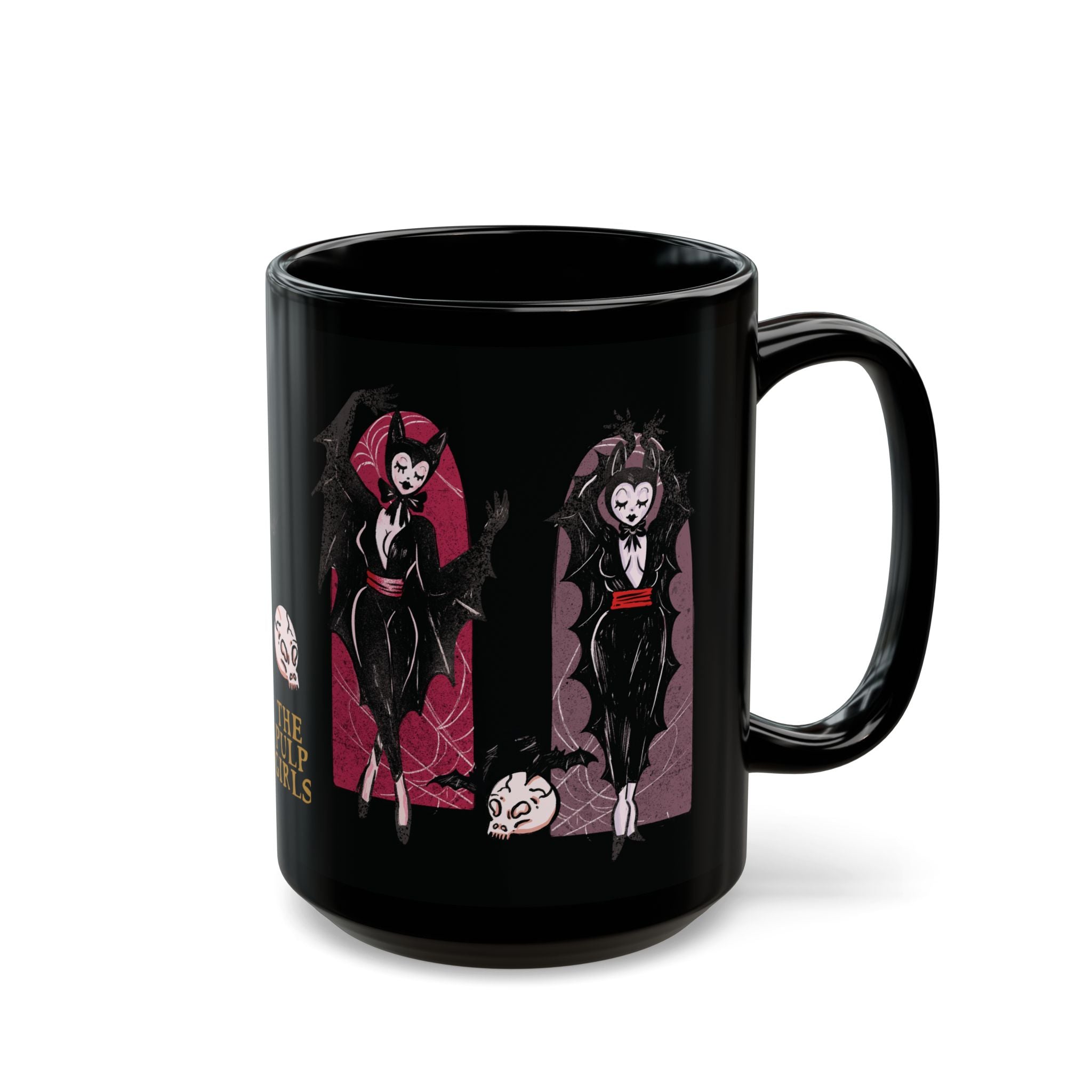 Bat Babes Retro Halloween Mug