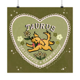 Taurus Lover Dog Art Print