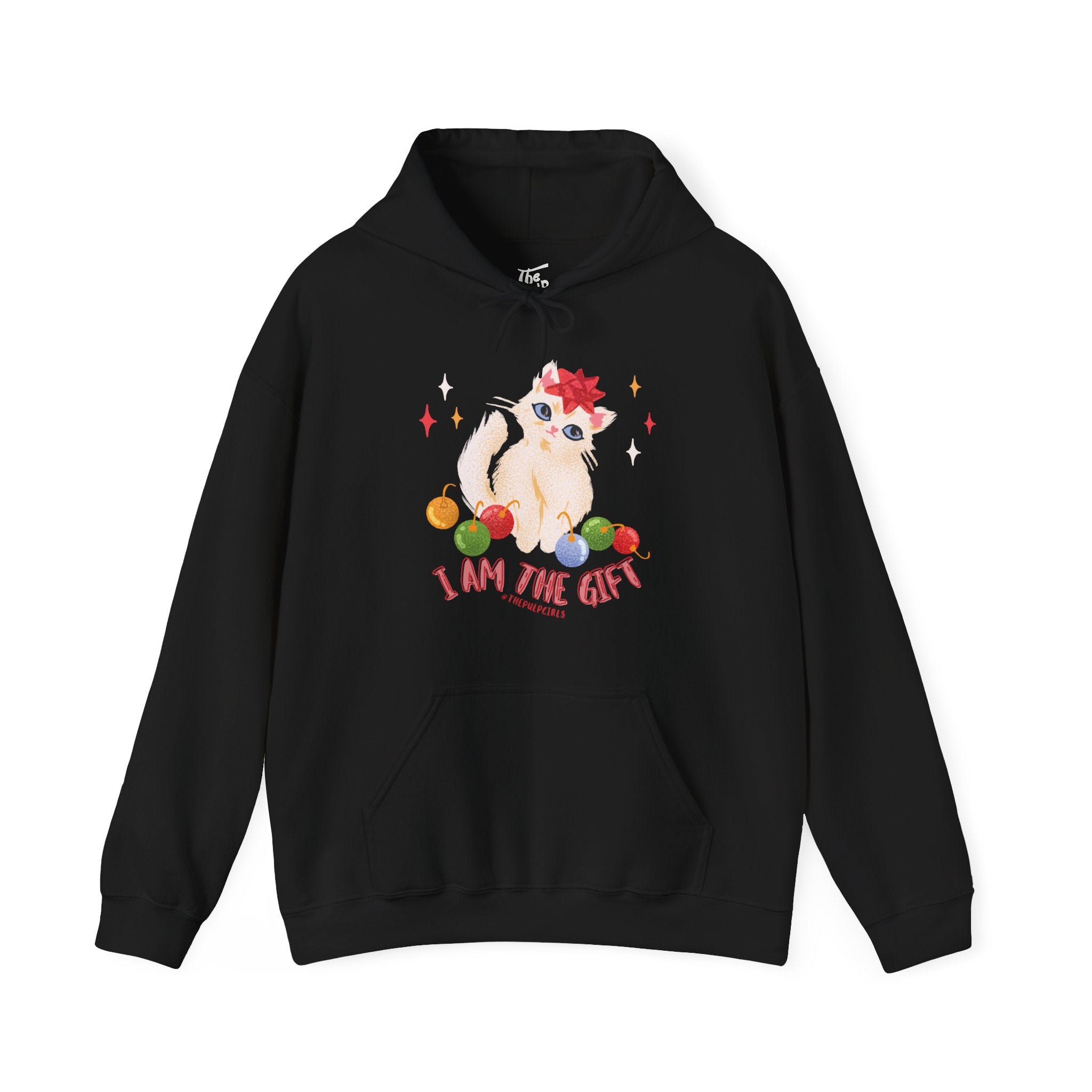 “I AM THE GIFT” Christmas Cat Hoodie