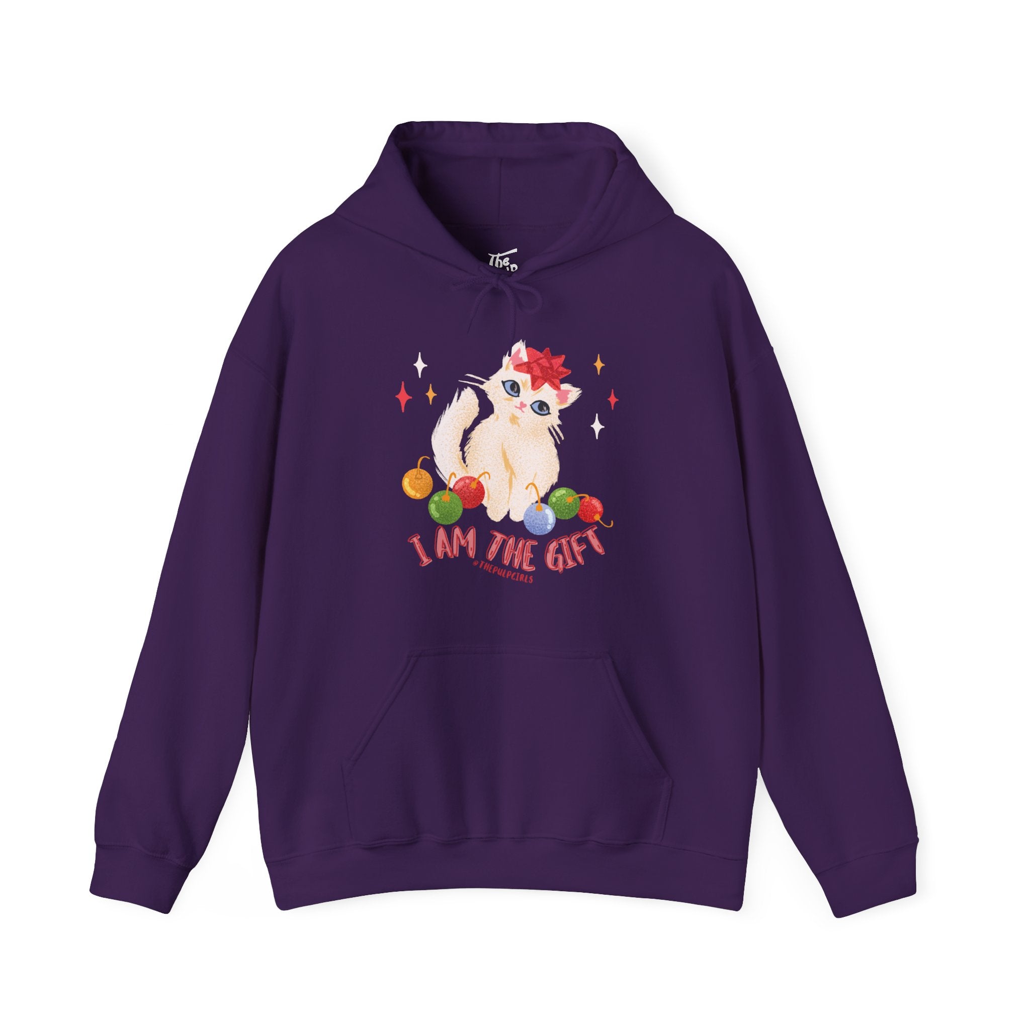 “I AM THE GIFT” Christmas Cat Hoodie