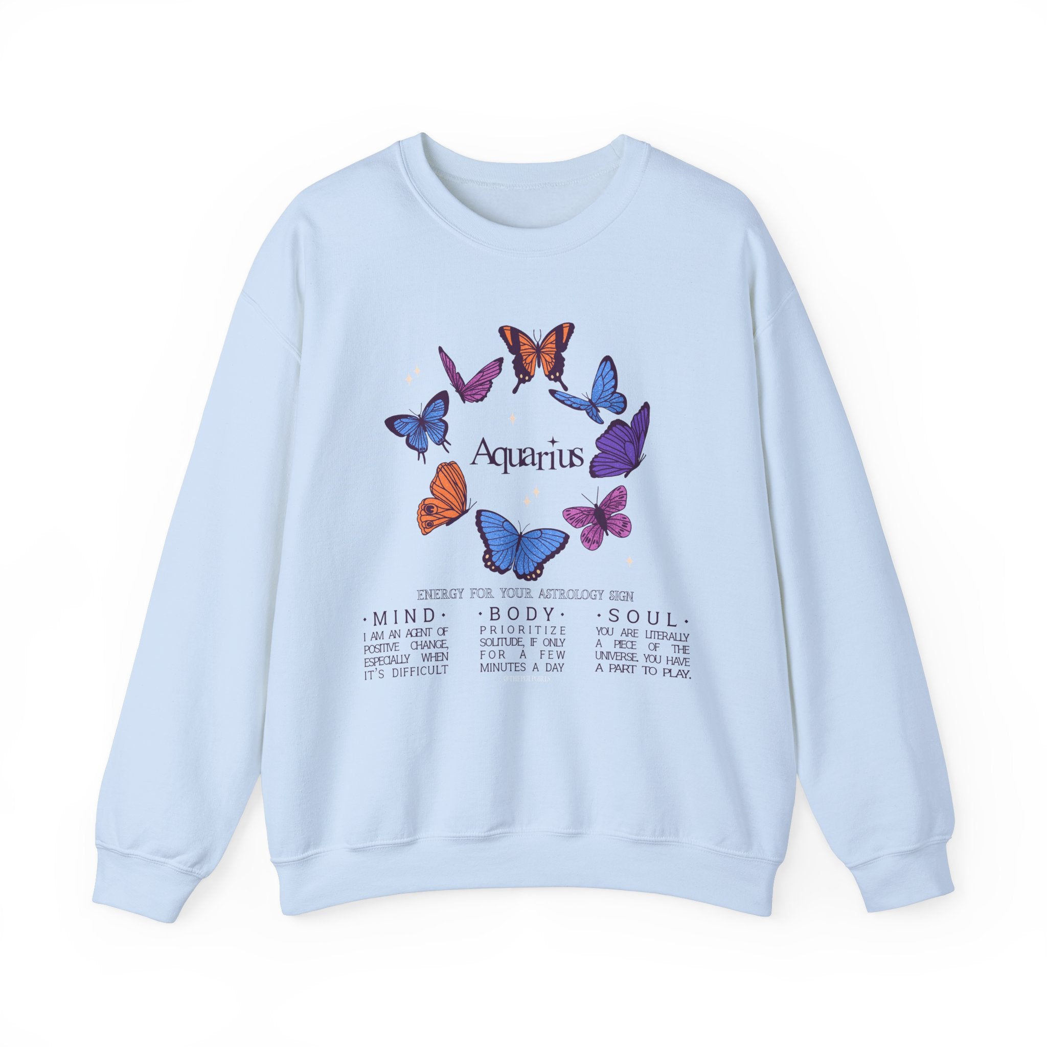 Aquarius Butterfly Astrology Crewneck