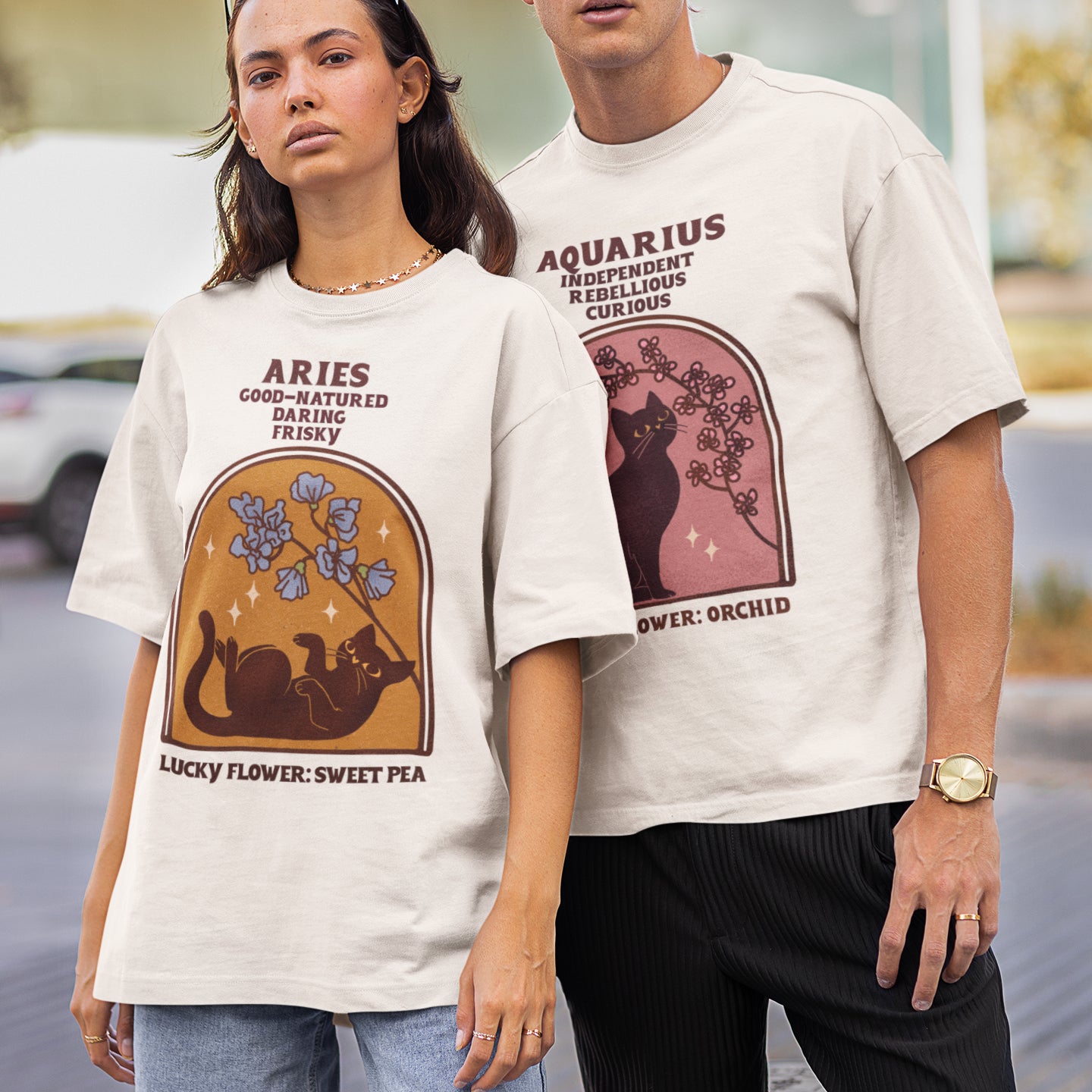 Aries Cat Astrology Tee