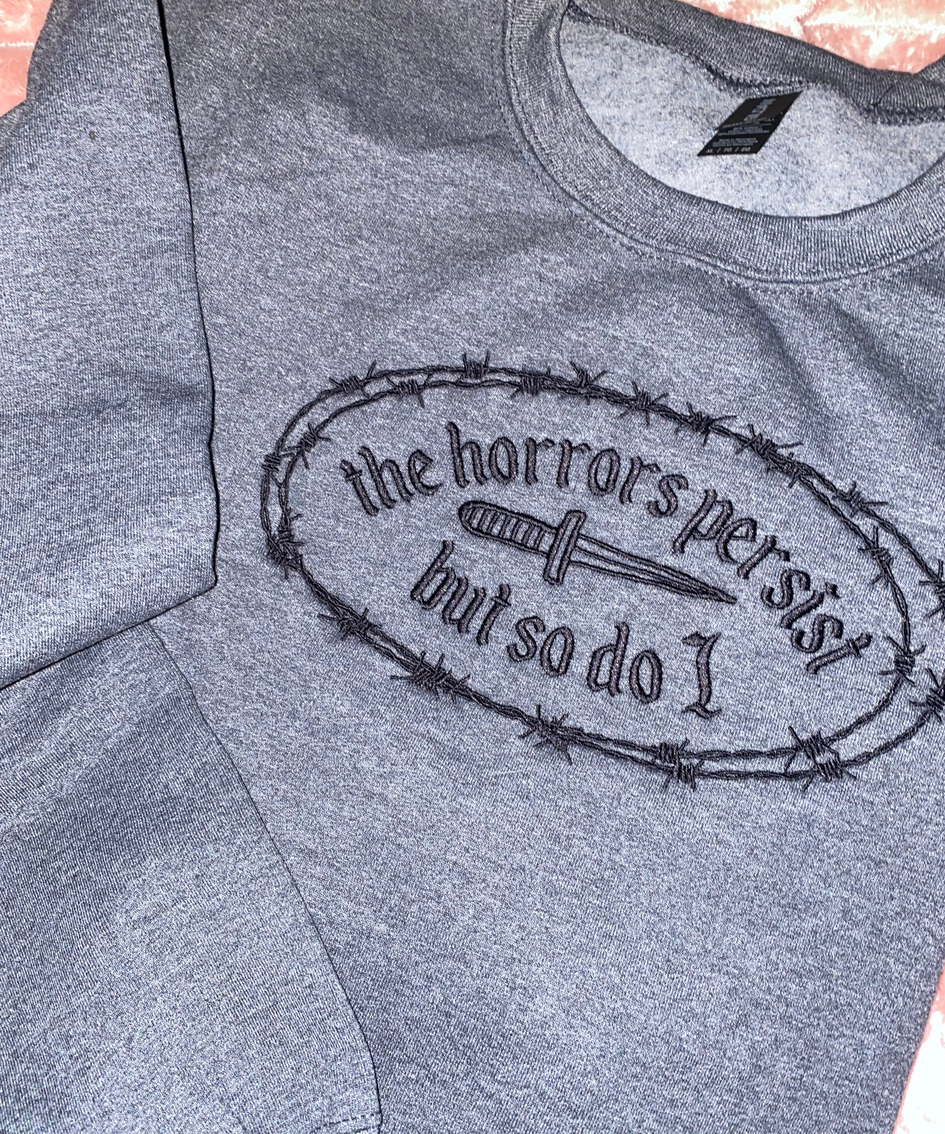 The Horrors Embroidered Crewneck Sweatshirt