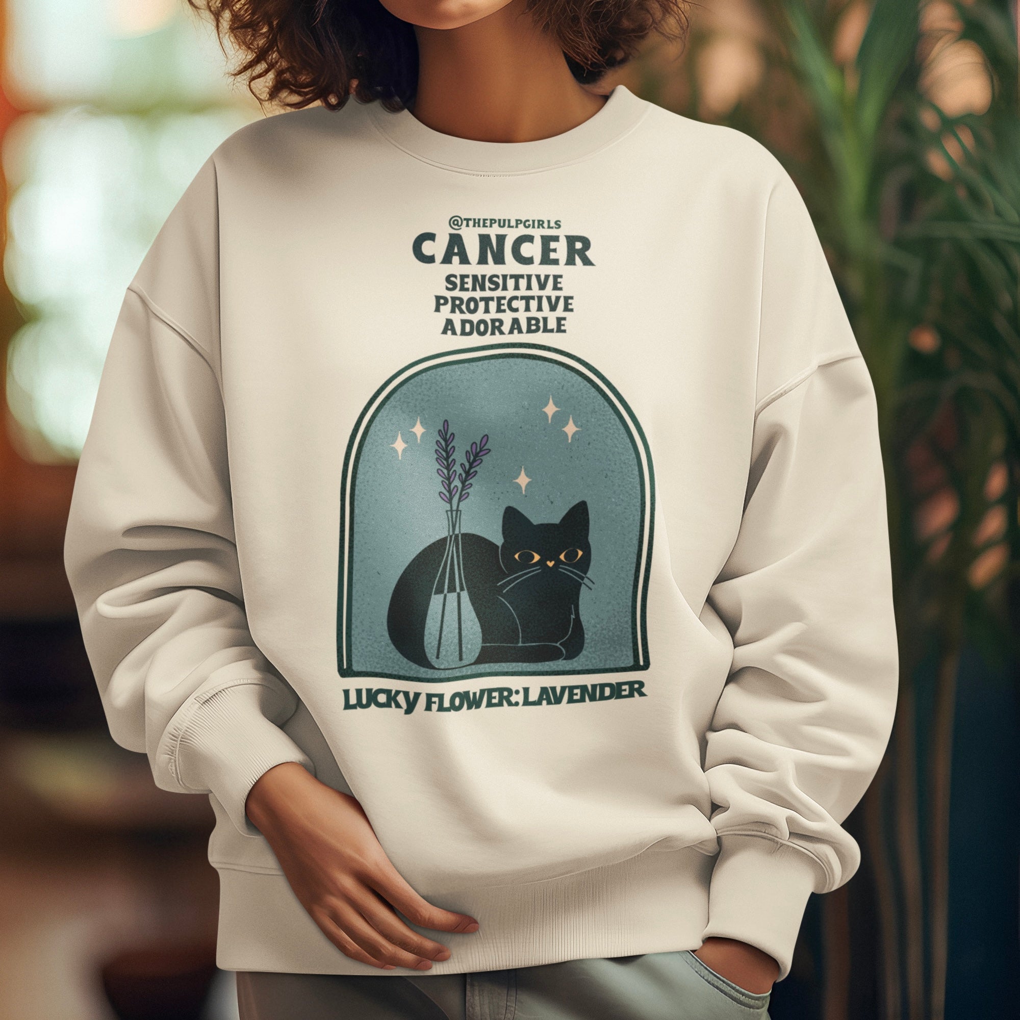 Cancer Cat Astrology Crewneck