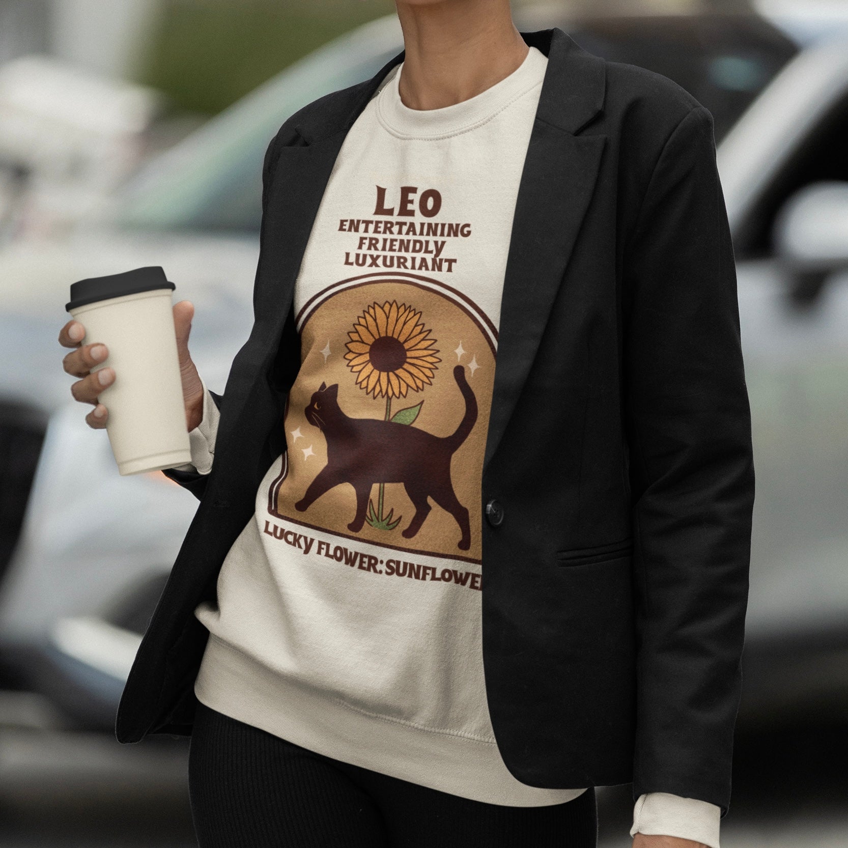 Leo Cat Astrology Crewneck