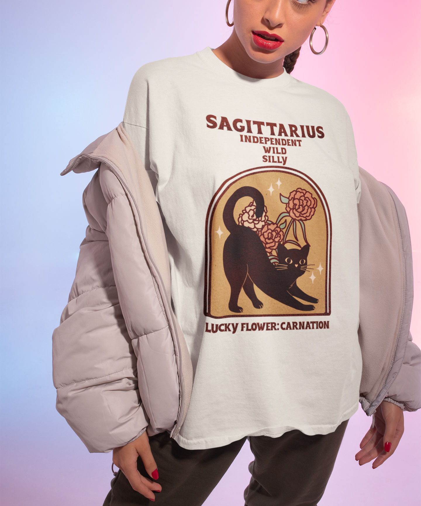 Sagittarius Cat Astrology Tee