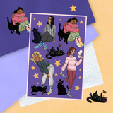 Cozy Cats Sticker Sheet