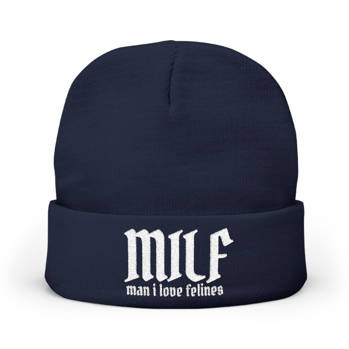 Man I Love Felines MILF Knit Beanie