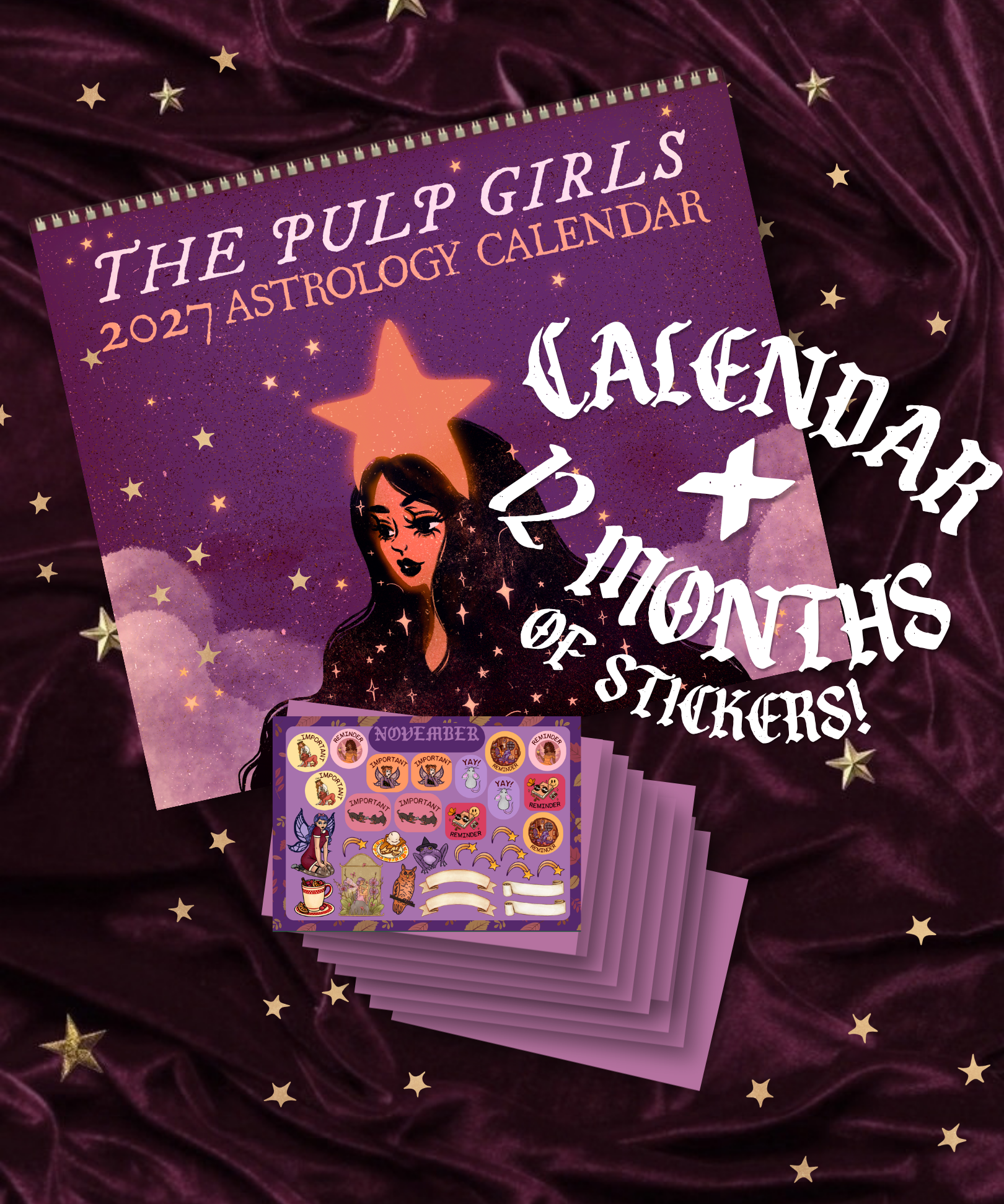 2027 Monthly Sticker Set (Bundle with the Calendar & Save!)