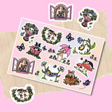 Cotttagecore Kitty Sticker Sheet